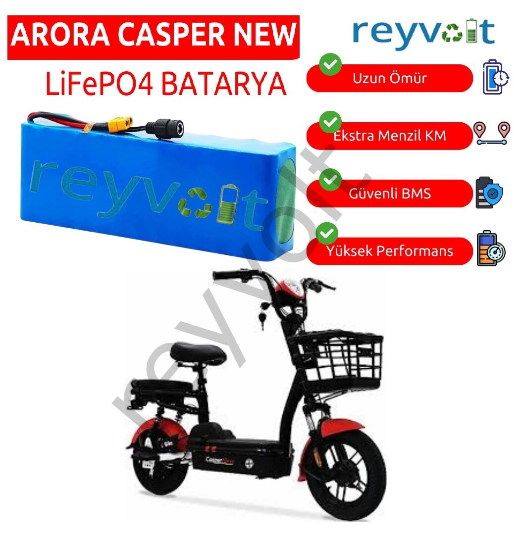 Arora Casper New 48 Volt 12 Ah LiFePO4 Batarya
