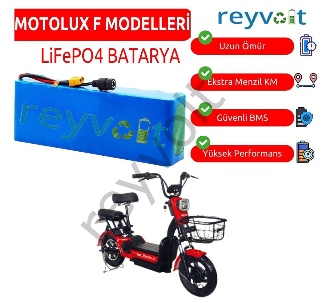 Motolux F4 48 Volt 12 Ah LiFePO4 Batarya