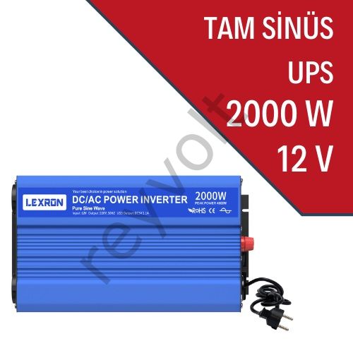 LEXRON 2000W-12V TAM SİNÜS İNVERTER (UPS)