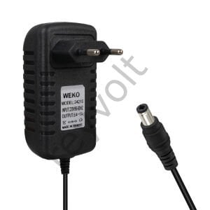 WEKO 8.4Volt- 1 Amper Krokodil Uçlu Priz Tip  Kırmızı Yeşil Ledli Akü Şarj Adaptörü