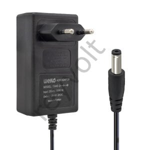 WEKO 12 Volt 2 Amper 5.5*2.5 Uçlu Plastik Kasa Priz Tipi Adaptör
