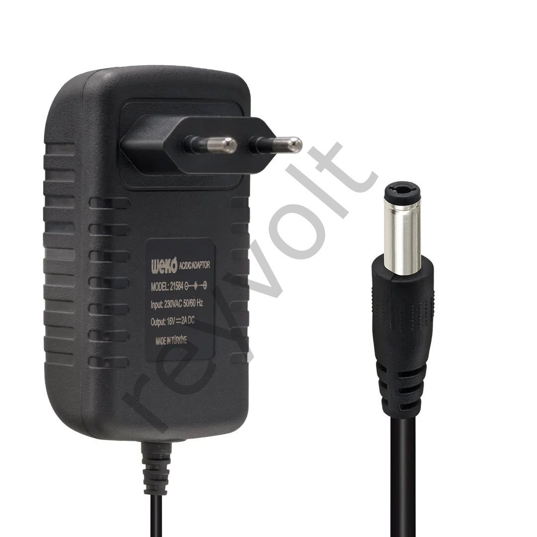 WEKO 16 Volt- 2 Amper 5.5*2.5 Uçlu Power Jackli Santral Adaptör