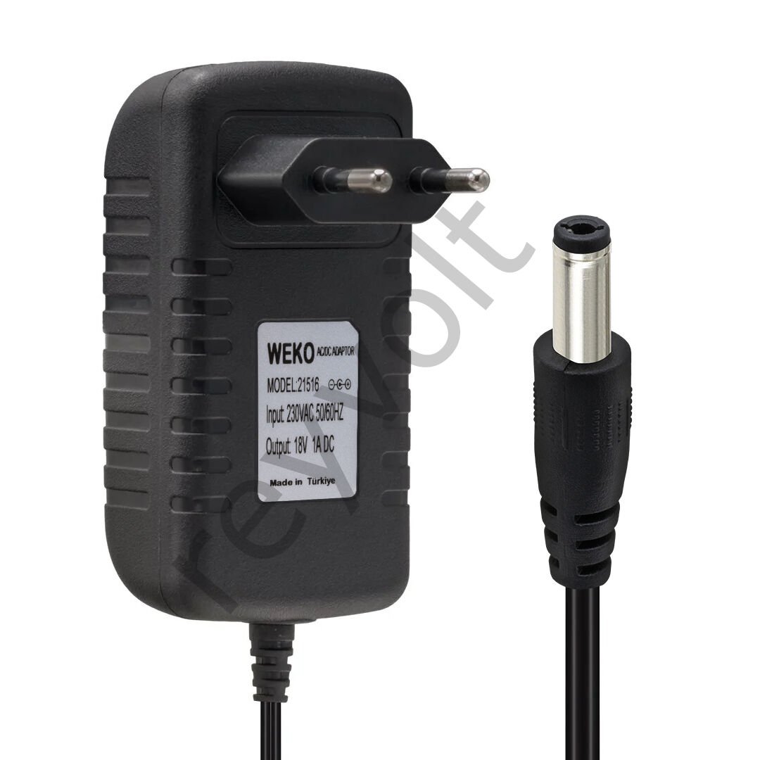 WEKO 18 Volt- 1 Amper 5.5*2.5 Uçlu Priz Tipi Adaptör