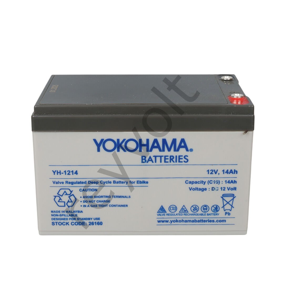 Yokohama YH-1214 12 Volt - 14 Amper Elektrikli Bisiklet Akü (150x95x98 mm)