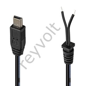 1.2 Metre 18/0.10BS*2F Mini USB Yedek Adaptör Kablosu