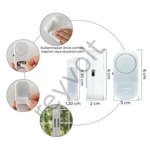 MİNİ MANYETİK PENCERE VE KAPI GÜVENLİK ALARMI