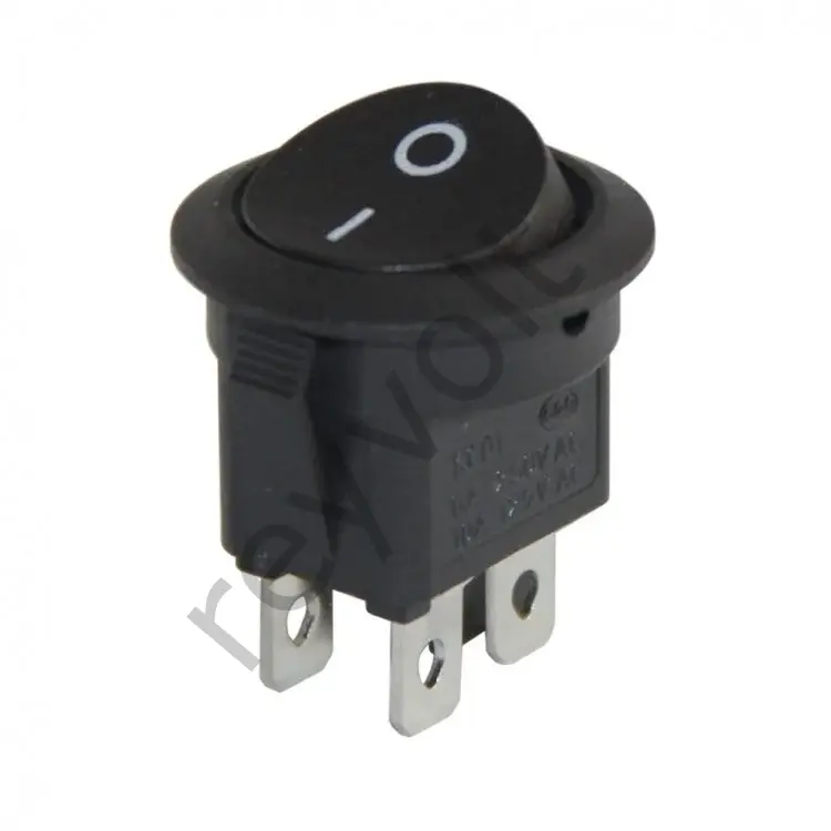 Yuvarlak Işıksız 4 Pinli On-Off Anahtar