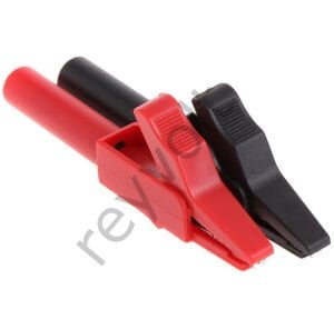 4mm Banan Jak girişli 2'li Krokodil Siyah-Kırmızı