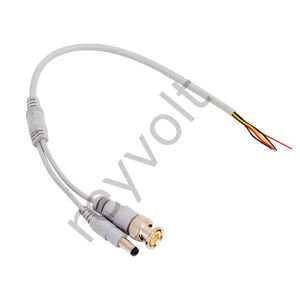 Erkek Bnc + Power Jacklı 30 Cm Güvenlik Kamera Kablosu - Tekli