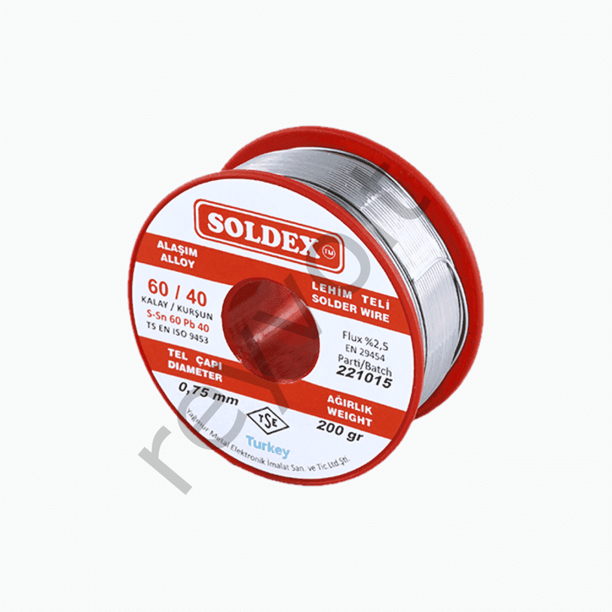 Soldex Lehim Teli 0.75 mm 200 gr  Sn60 Pb40