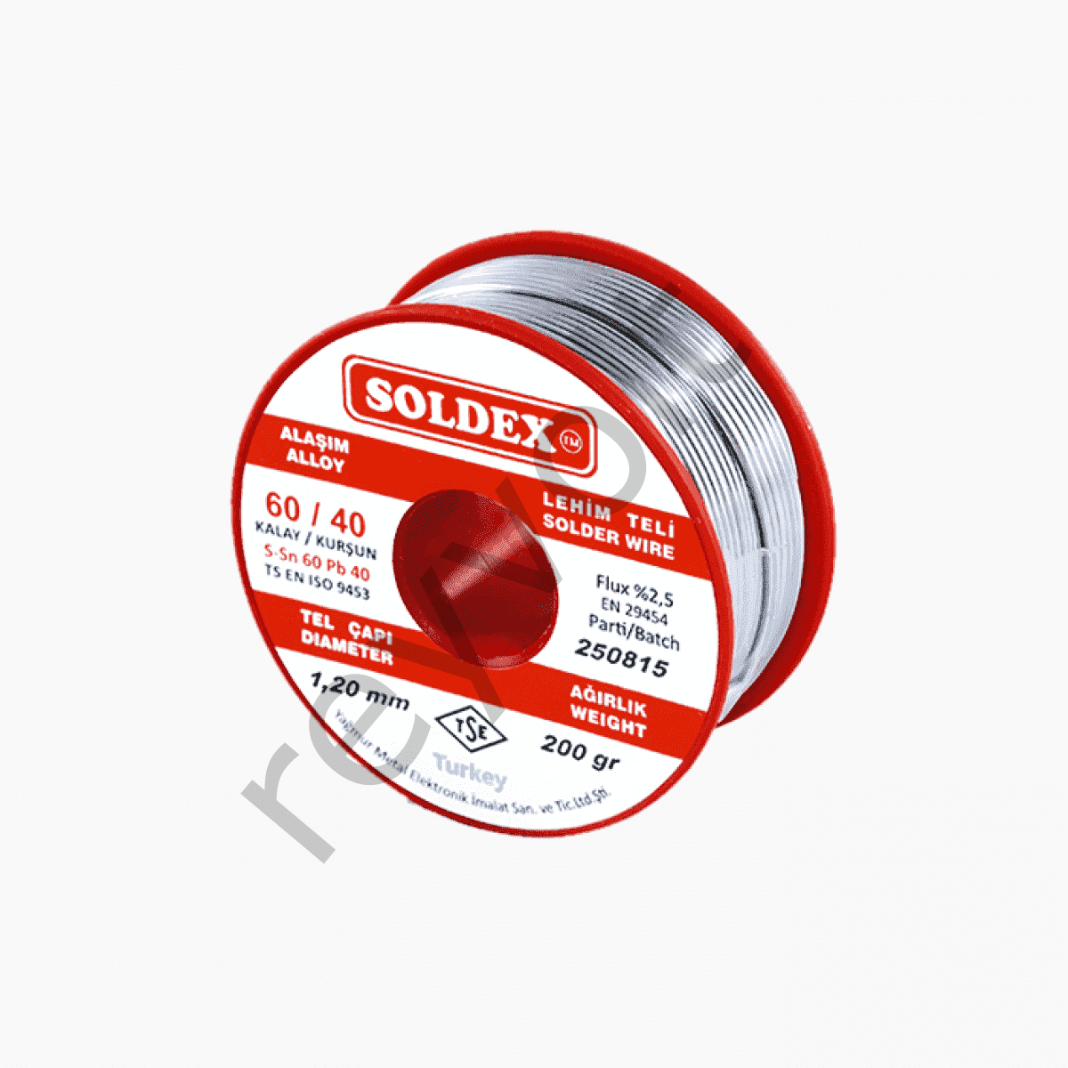 Soldex Lehim Teli 1.20 mm 200 gr  Sn60 Pb40