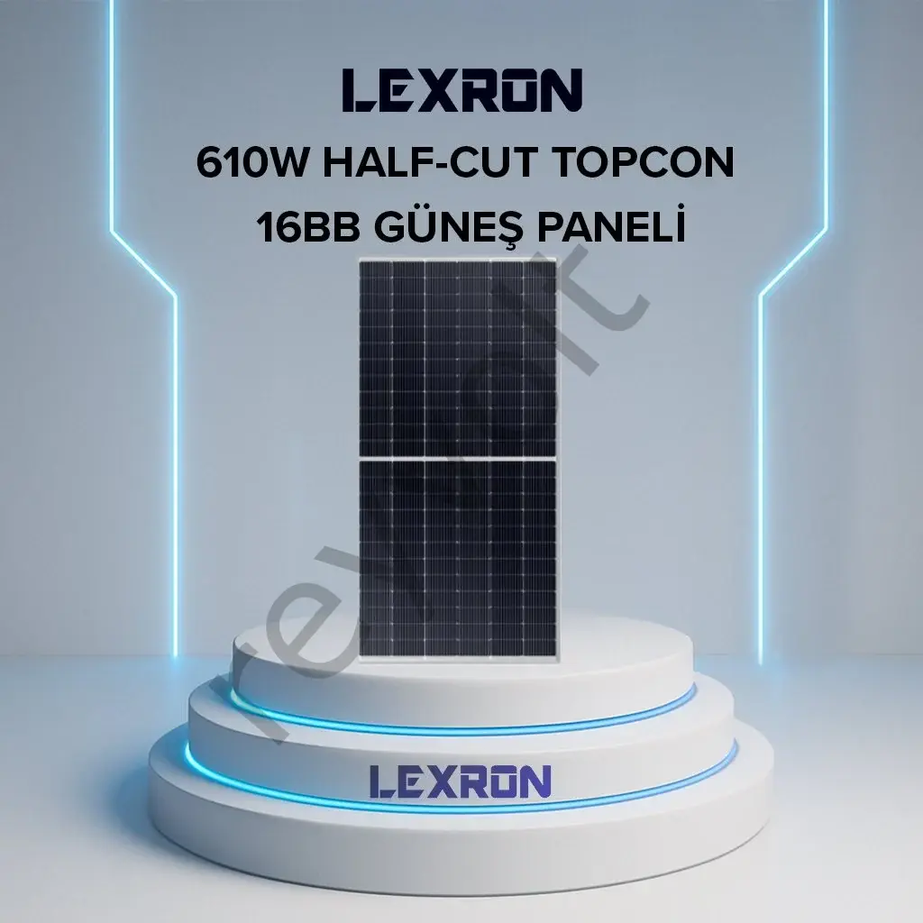 610W HALF-CUT TOPCON 16BB GÜNEŞ PANELİ