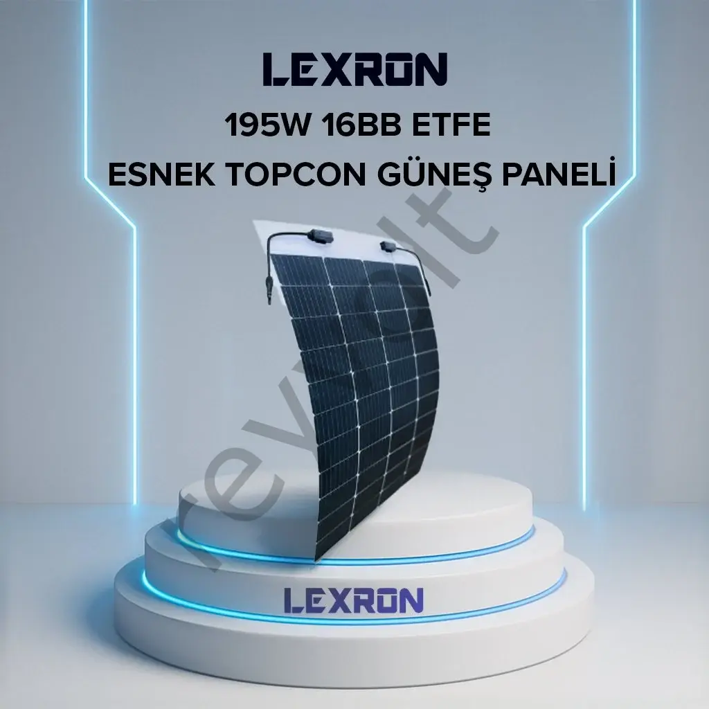 195W 16BB ETFE ESNEK TOPCON GÜNEŞ PANELİ