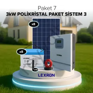 3Kw Polikristal Paket Sistem3(Paket7)