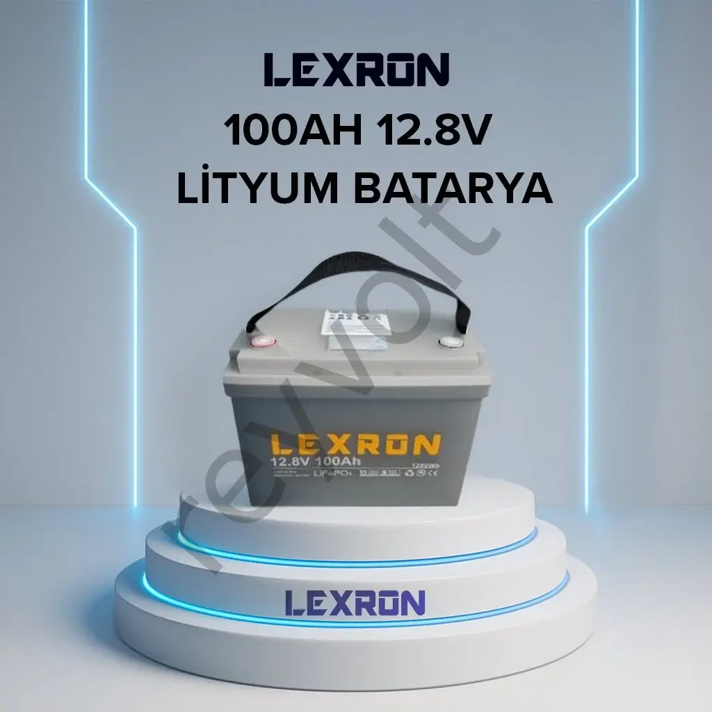 Lexron 100 AH 12.8V Lityum Batarya