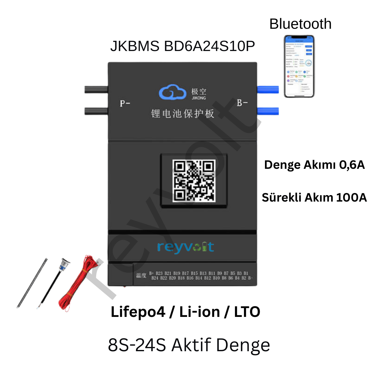 JK Smart BMS 8S-24S 100A 0.6A  BD6A24S10P