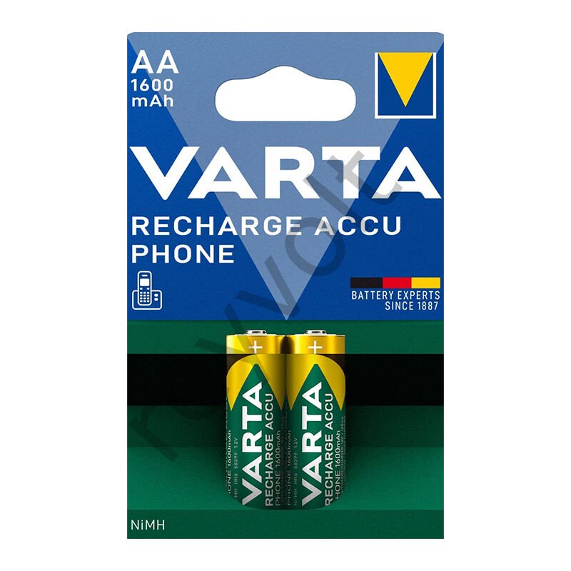 Varta NI-MH 1.2 Volt - 1600 MAH HR6 AA Şarjlı 2'Li Kalem Pil