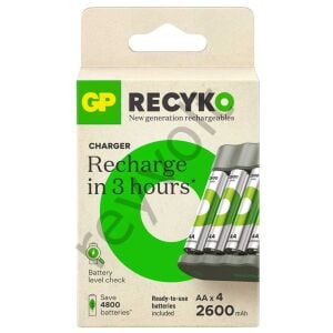 Gp Recyko 4X2600 MAH AA Pilli Pil Şarj Cihazı