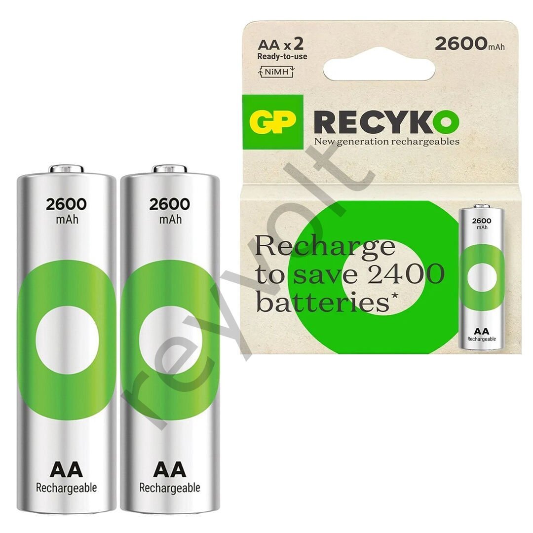 Gp Recyko 2600 MAH Şarjlı AA Kalem Pil 2Li PAKET