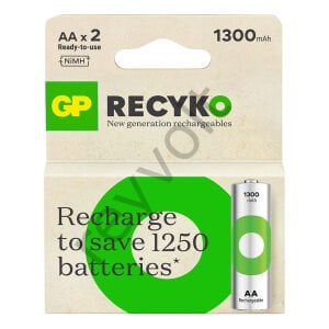 Gp Recyko 1300 MAH 1.2 Volt AA Kalem Şarjlı Pil 2'Li  Paket