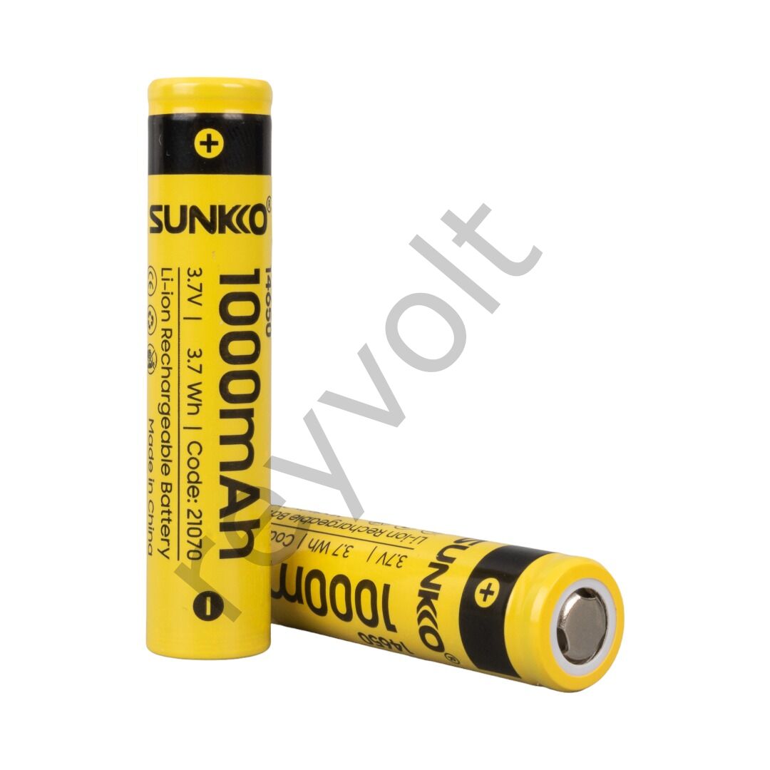 Sunkko 3.7 Volt 1000 MAH 14600 Şarj Edilebilir Pil (Tekli)
