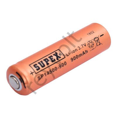 Supex 14500-900D Lityum Ion 3.7Volt 900Mah Şarj Edilebilir Başlıksız Pil