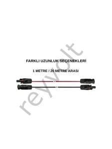 Solar Kablo Çap 10 mm2 Mc4 Soketli