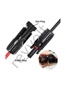 Solar Kablo Çap 10 mm2 Mc4 Soketli