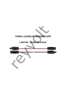 Solar Kablo Çap 6 mm2 Mc4 Soketli