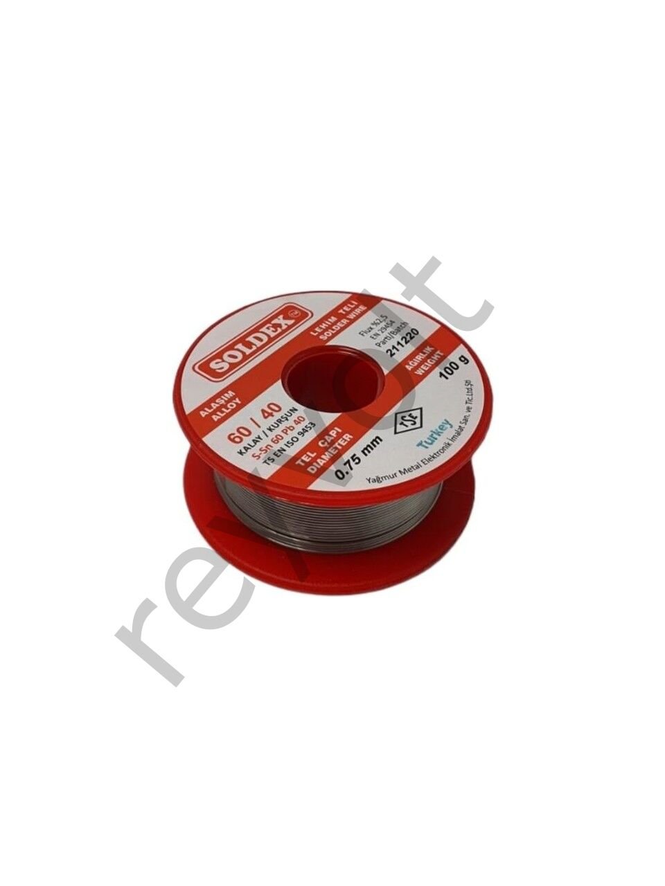 Soldex Lehim Teli 0,75 mm 100 gr  Sn60 Pb40