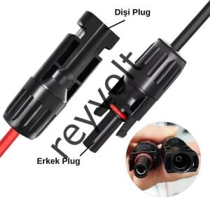 Reyvolt Solar Kablo Çap 4 Mm2 Mc4 ve Anderson Soketli 2X2 Metre