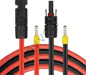 Reyvolt Solar Kablo Çap 4 Mm2 Mc4 Soket ve Yüksük Uçlu 5X5 Metre