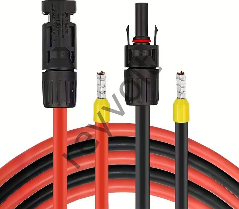 Solar Kablo Çap 6 mm2 MC4 Soket ve Yüksük Uçlu