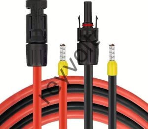 Solar Kablo Çap 10 mm2 MC4 Soket ve Yüksük Uçlu