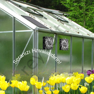 25W Solar Panel Fan Kiti | Küçük Tavuk Kümesleri, Seralar, Kulüpler, Evcil Hayvan Evleri Için Dc Fan